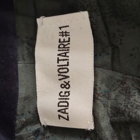 Maison Zadig & Voltaire #1 Size 36 Blue Velvet Blazer Jacket - Picture 3 of 16